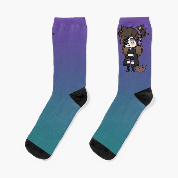 Gacha Life Series - Karin, la extraña chica gótica con el parche en el ojo Calcetines