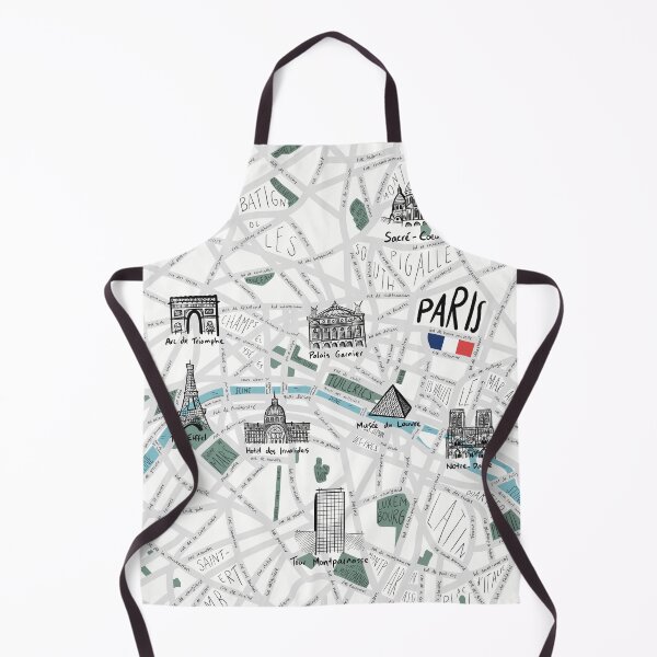 Item preview, Paris Landmarks and Neighborhoods Map designed and sold by kurtographymaps.