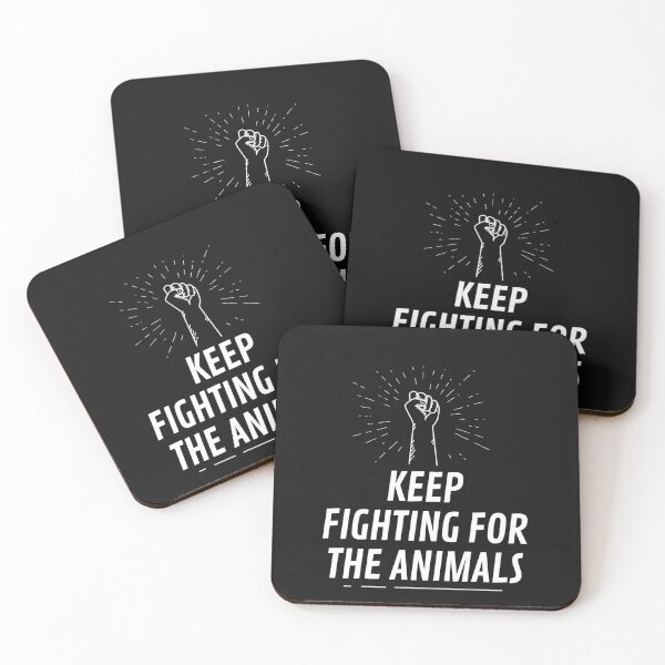 Item preview, Keep fighting for the animals designed and sold by VeganChica.
