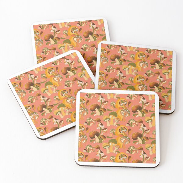 Item preview, Retro Mushroom Print Pattern designed and sold by Ink Tally.