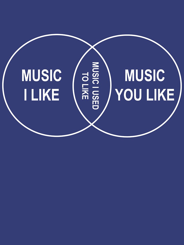 venn diagram music i like t shirt