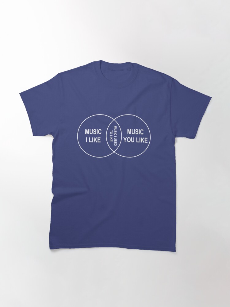 music i like venn diagram t shirt