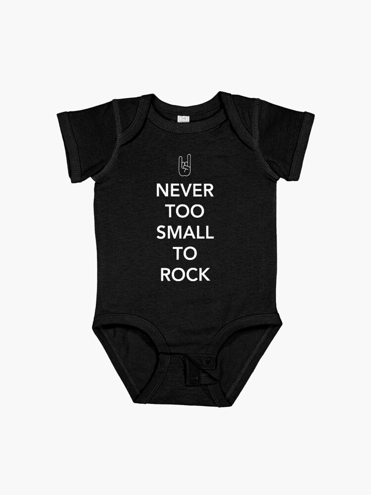 Thumbnail 1 of 2, Baby One-Piece, Never too small to rock designed and sold by keepers.