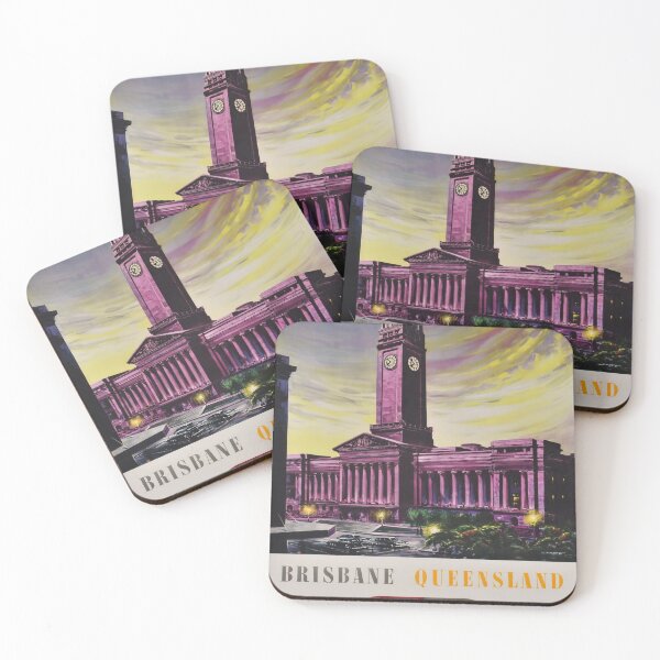 Item preview, Brisbane Queensland retro poster designed and sold by CorasPosters.