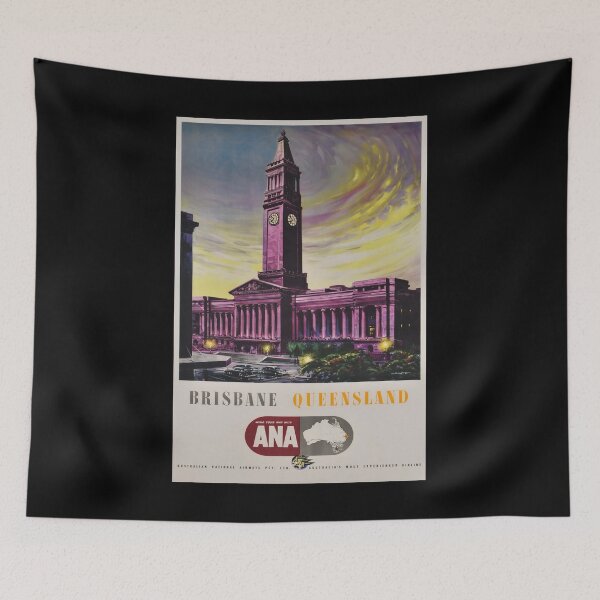 Item preview, Brisbane Queensland retro poster designed and sold by CorasPosters.