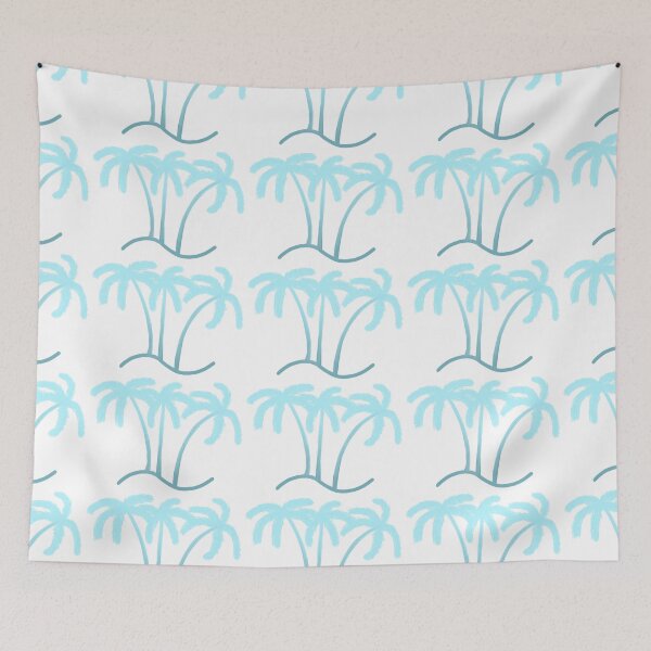 Item preview, Three Ombré blue tropical palm trees designed and sold by Kate15080.