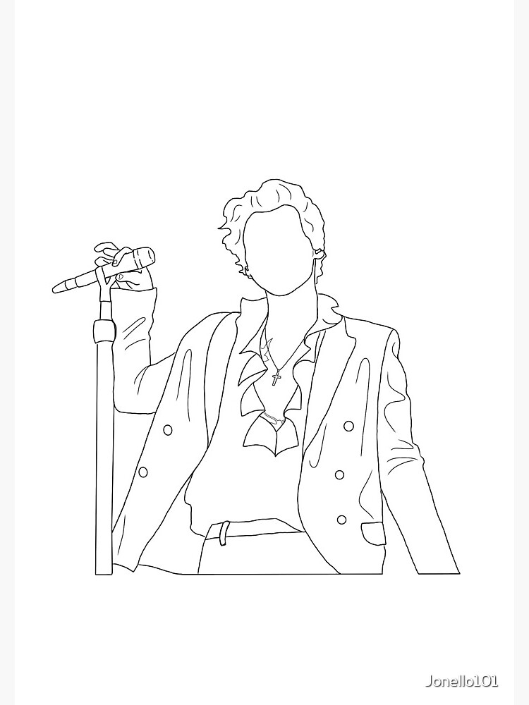 "Harry Styles Outline" Spiral Notebook for Sale by Jonello101 Redbubble