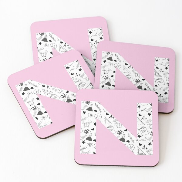 Item preview, Back to School Pattern Letter N Personalize Monogram (Pink) designed and sold by sinceanna.