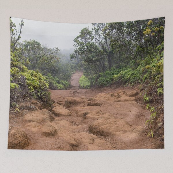 Item preview, Pihea trail covered in clouds on Kauai Island Hawaii designed and sold by krisgreenwood.