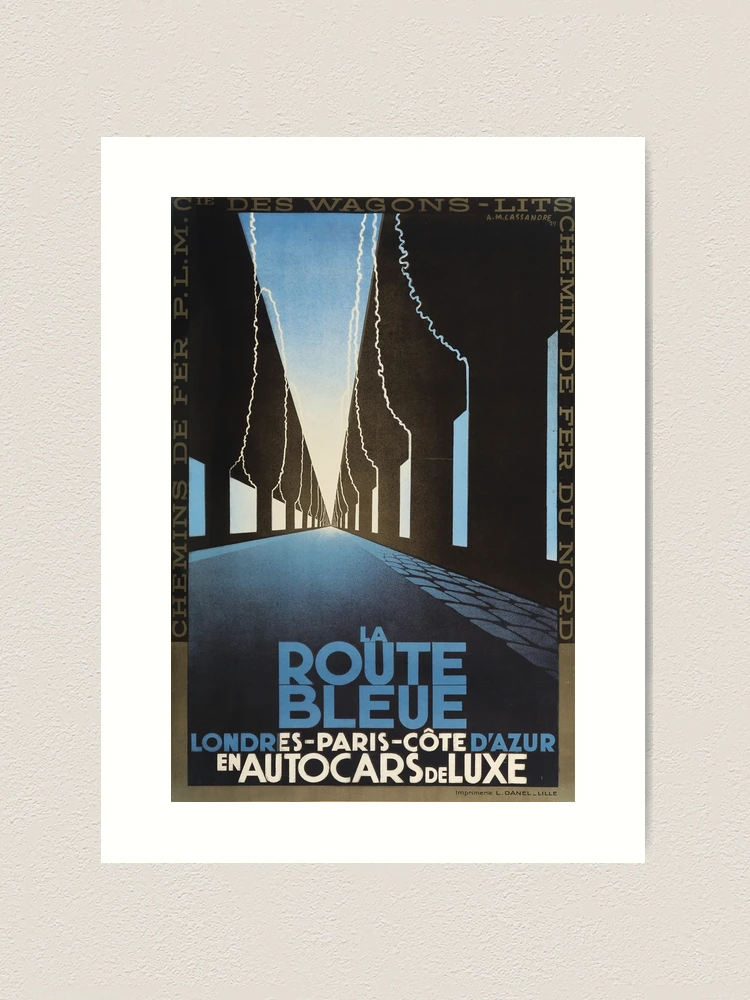 カッサンドル リトグラフ ポスター ROUTE BLEUE WAGONS-LITZ 'ROUTE BLEUE' POSTER [REPRODUCED EDITION]：アドルフ