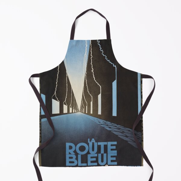 Item preview, La Route Bleue retro poster designed and sold by CorasPosters.