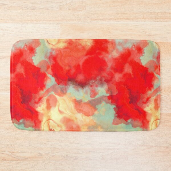 Item preview, Blue-Red-Lemon Cream Watercolor designed and sold by Kolinnaprint.