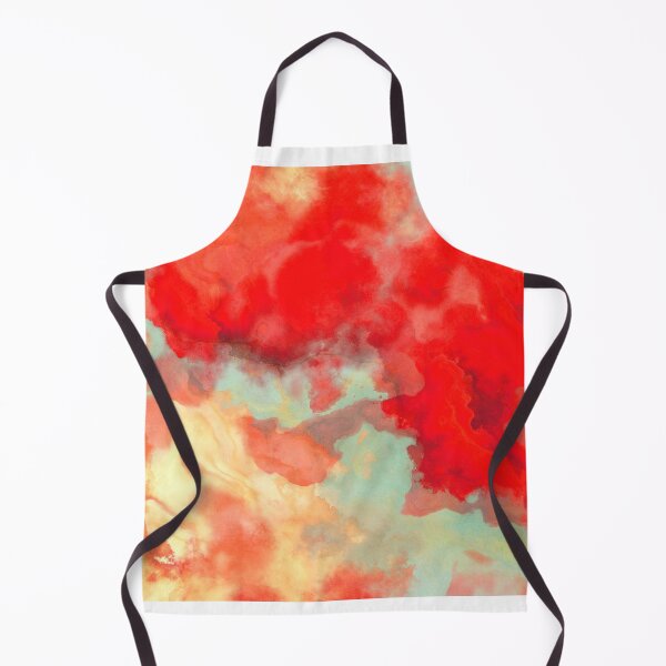 Item preview, Blue-Red-Lemon Cream Watercolor designed and sold by Kolinnaprint.