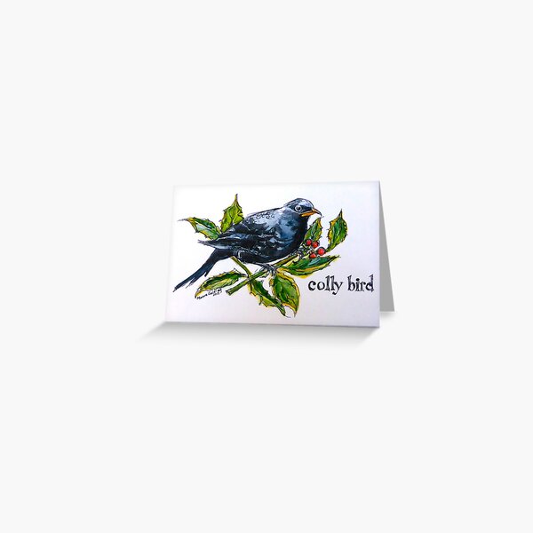 Colly. ('Four colly birds'...) The 'Twelve days of Christmas'. Greeting Card