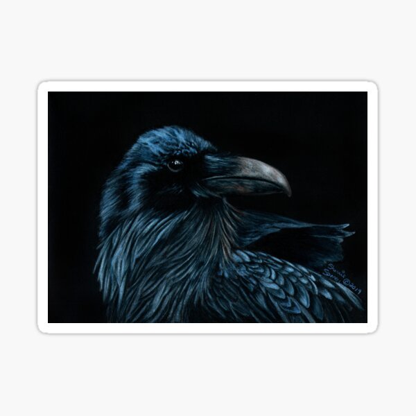 The Raven Portrait Sticker