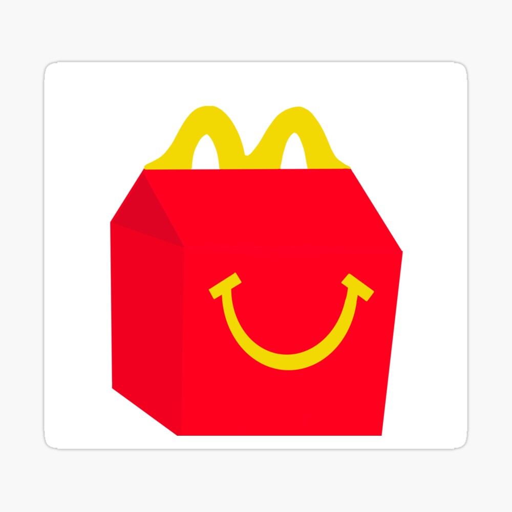 McDonalds Happy Meal Empty Red Box Smile