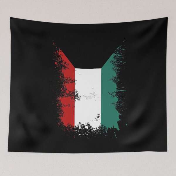 Item preview, Kuwait flag paint blob splash art designed and sold by Argentini.