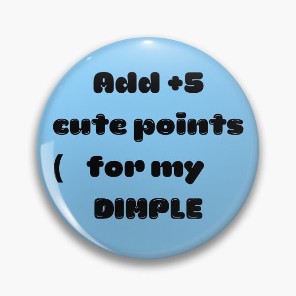 Item preview, Add +5 cute points for my dimple right cheek blue designed and sold by GrammarDance.