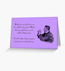 Funny Vintage card Greeting Card