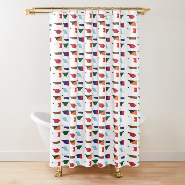 Ivy League Rowing Crew Club Team Oars Blades Shower Curtain