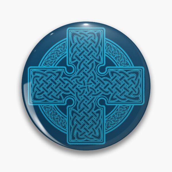 Blue Celtic Cross Pin