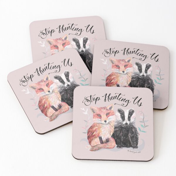 Item preview, Stop Hunting Foxes and Badgers designed and sold by hearteyedartist.