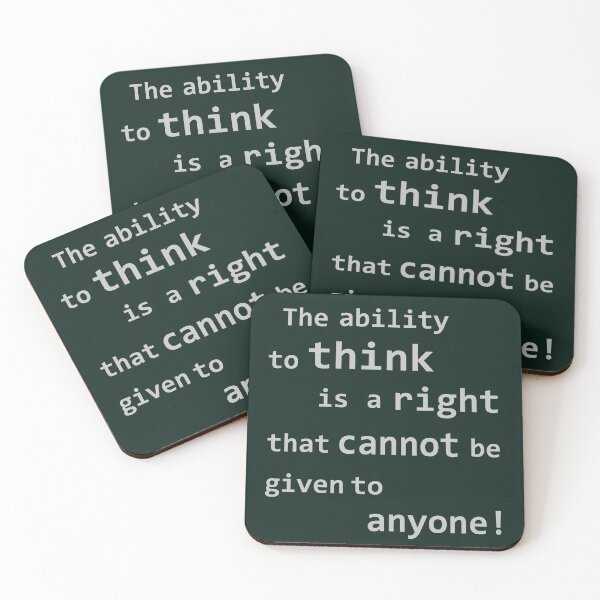 Item preview, The ability to think is a right that cannot be given to anyone! designed and sold by tuzlay.