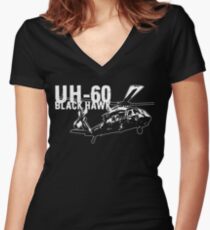 UH-60 Black Hawk Women's Fitted V-Neck T-Shirt