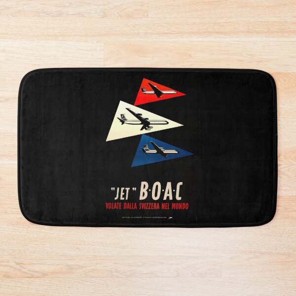 Item preview, Jet BOAC volate dalla svizerra nel mondo retro poster designed and sold by CorasPosters.