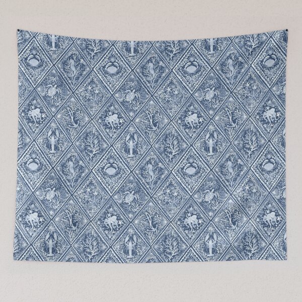 Item preview, Nautical bogo - indigo & white designed and sold by Rebecca Reck Art.