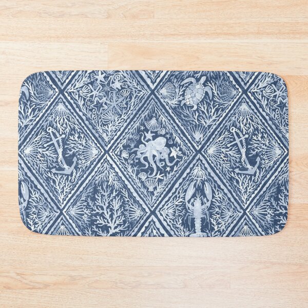 Item preview, Nautical bogo - indigo & white designed and sold by Rebecca Reck Art.