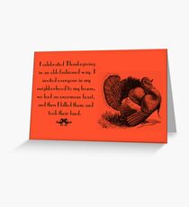 Funny Thanksgiving vintage card Greeting Card
