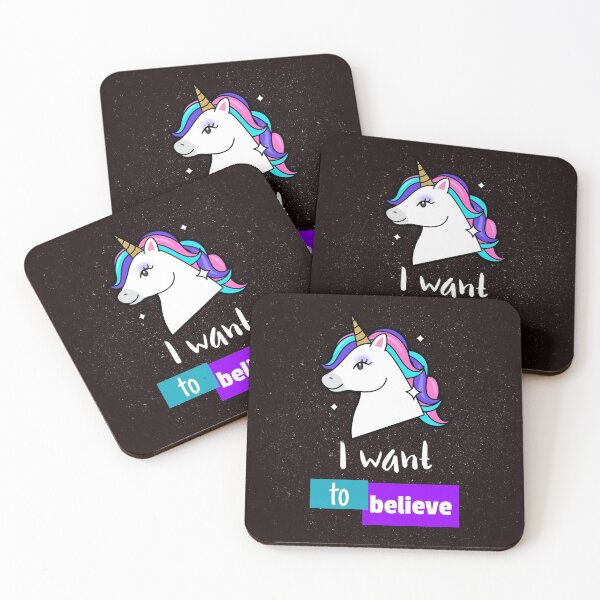 Item preview, I WANT TO BELIEVE ON UNICORN designed and sold by Maushmi.