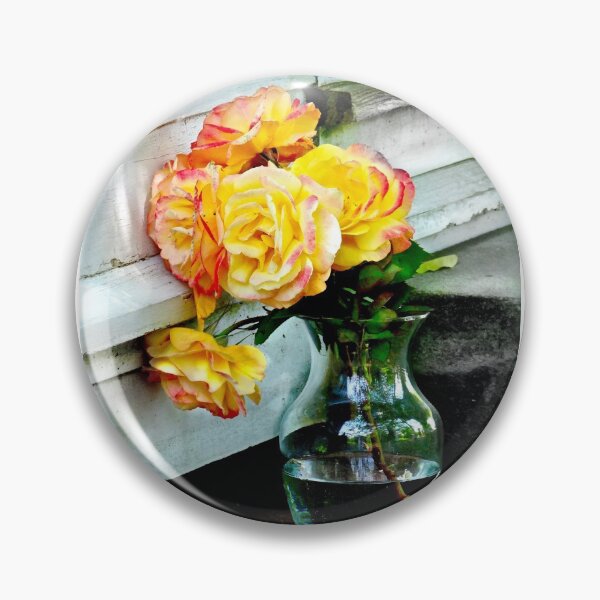 Item preview, Beautiful vase full of yellow roses designed and sold by BBrightman.