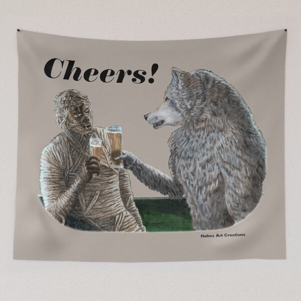 Item preview, Drinking Buddies Night Out Beer Art designed and sold by HelmsArt.