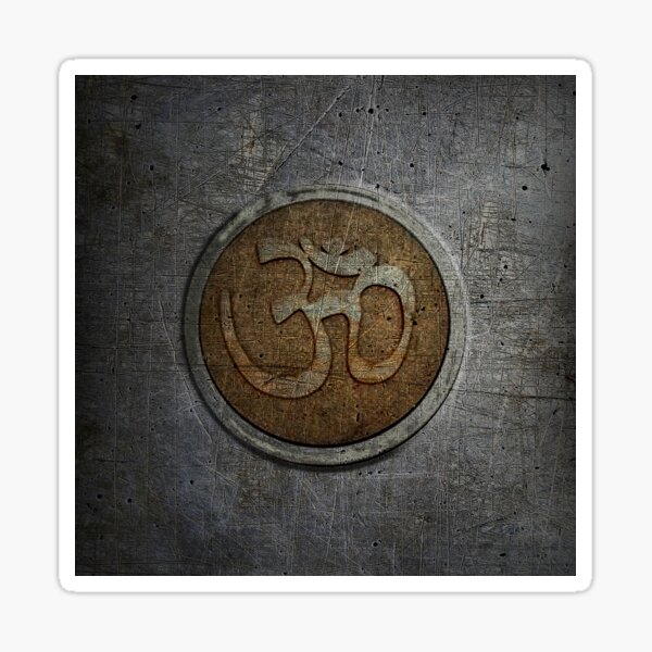 Item preview, Golden Ohm Sign on Distressed Granite designed and sold by OneZenArtist.