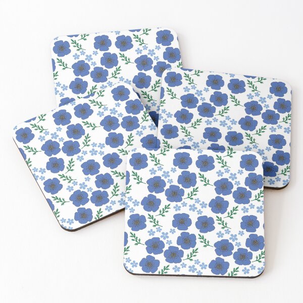 Item preview, Blue poppies and forgetmenots designed and sold by LittleBettyMakes.