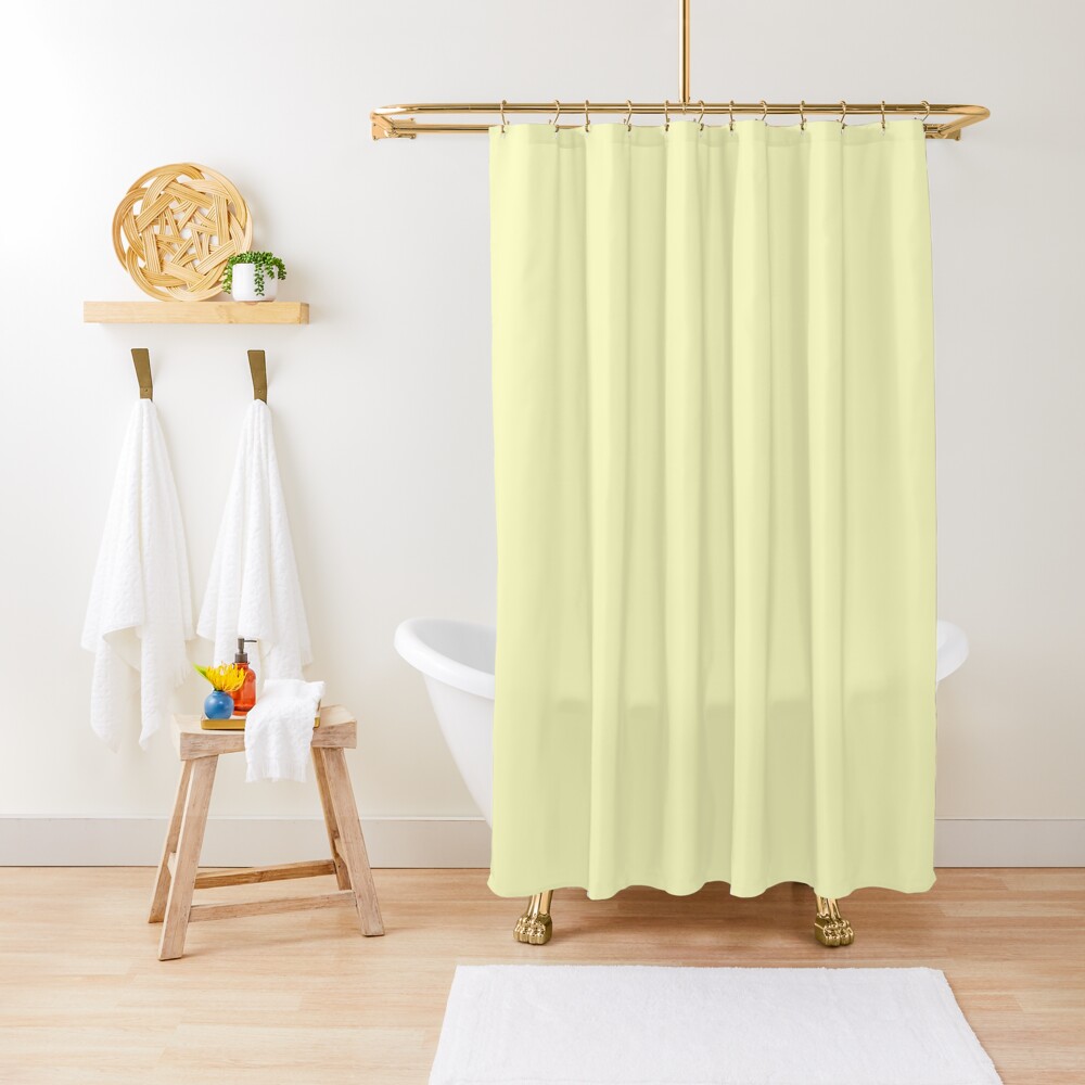 "Pale Yellow, Solid Yellow" Shower Curtain for Sale by Gsallicat