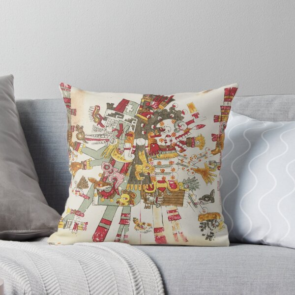 Item preview, Aztec Gods  Mictlantecuhtli and Quetzalcoatl Print designed and sold by Vicky Brago-Mitchell®.