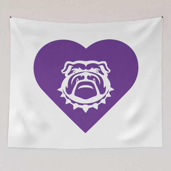 Item preview, Bulldog Mascot Cares Purple designed and sold by cmd-art.