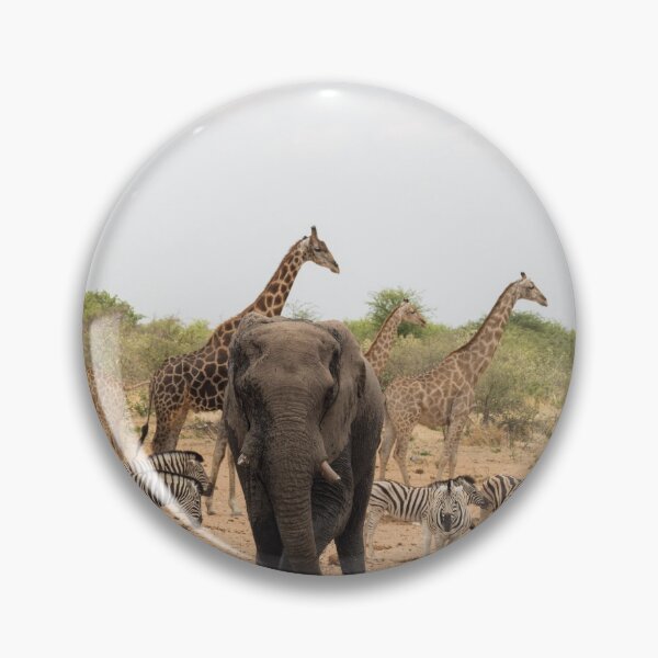 Item preview, Zebra giraffe and elephant at the waterhole designed and sold by HazelWright.