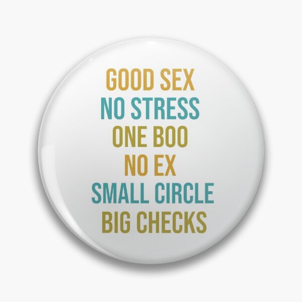Item preview, Good Sex No Stress One Boo No Ex Small Circle Big Checks Funny Item designed and sold by looktor.