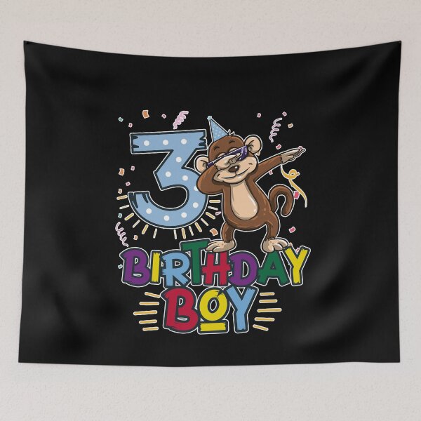 Item preview, Funny Birthday Gift 3 year old Boy Dabbing Monkey T-Shirt designed and sold by Pummli.