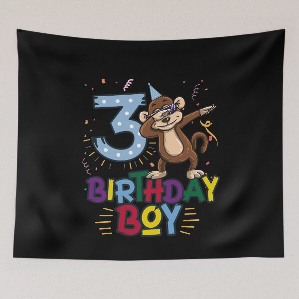 Item preview, Funny Birthday Gift 3 year old Boy Dabbing Monkey T-Shirt designed and sold by Pummli.