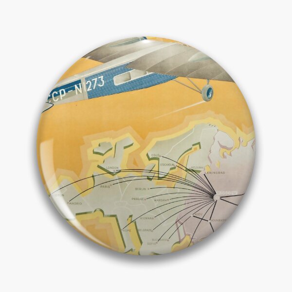 Item preview, By Air to USSR retro poster designed and sold by CorasPosters.