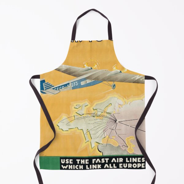 Item preview, By Air to USSR retro poster designed and sold by CorasPosters.