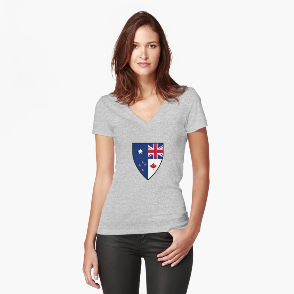 Item preview, Fitted V-Neck T-Shirt designed and sold by CANZUK.