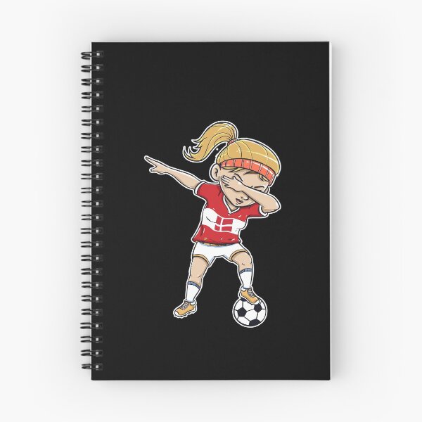 Item preview, Dabbing Soccer Player Funny Denmark Fan T-Shirt girl designed and sold by Pummli.