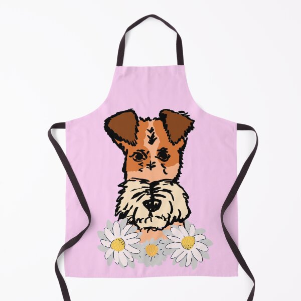 Artikelvorschau, Foxterrier mit Blumen, entworfen und verkauft von NinaBetterNot.