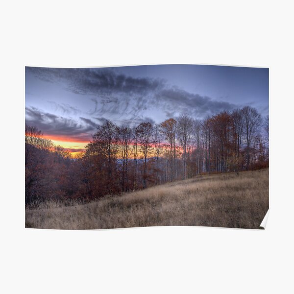 October sunset Poster